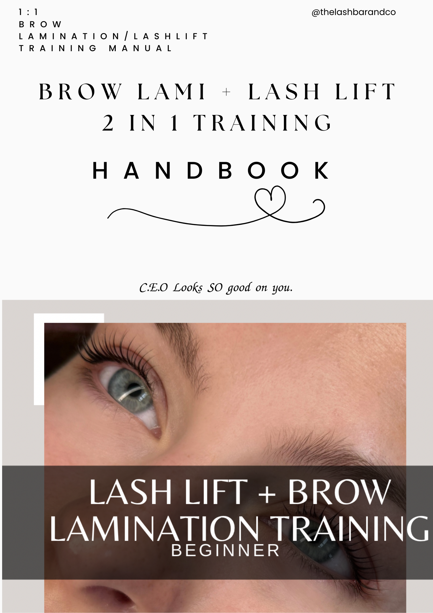 Lash Lift and Brow Lamination Training Manual Template
