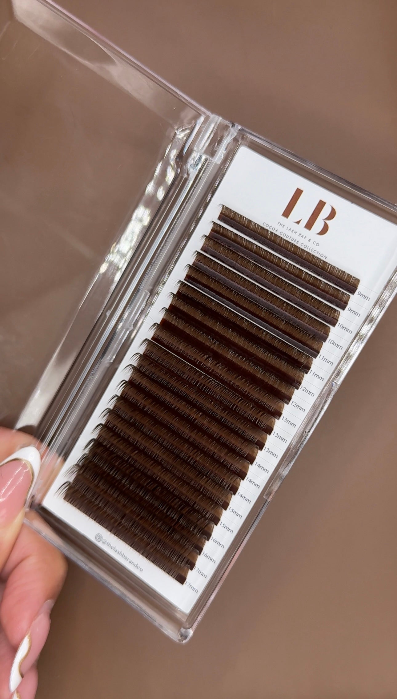Cocoa Kisses Brown 0.05 luxe lash trays