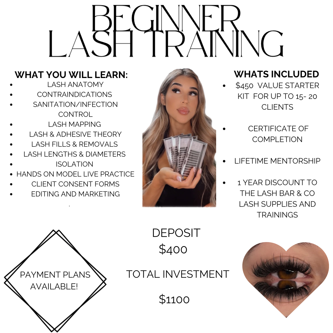 Lash Extension + Brow Lamination Beginner Training